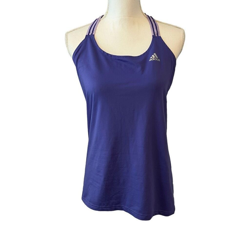 Adidas Purple Workout Halter Tank Top Size Medium